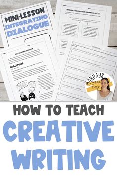 how to teach creative writing with this free printable guide for kids and adults - includes an interactive lesson