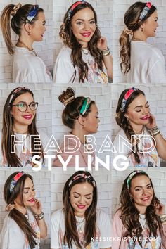 Twist Headband Hairstyle, Knotted Headband Hairstyle, Cute Headband Hairstyles, Teacher Hairstyles, Headbands For Short Hair, Slicked Back Hair, Headband Styles, Scrunchie Hairstyles