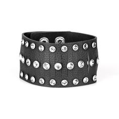 Unisex Leather Bling Wrap Bracelet. Edgy Silver Bracelets With Black Band, Edgy Silver Bracelet With Black Band, Edgy Silver Jewelry With Black Band, Edgy Silver Leather Bracelet With Black Band, Silver Edgy Leather Bracelet For Parties, Edgy Silver Leather Bracelet For Party, Silver Leather Bracelets For Party, Trendy Silver Leather Bracelet For Everyday, Everyday Silver Leather Bracelet With Black Band