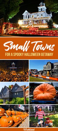 small towns for a spooky halloween getaway with lots of pumpkins on display