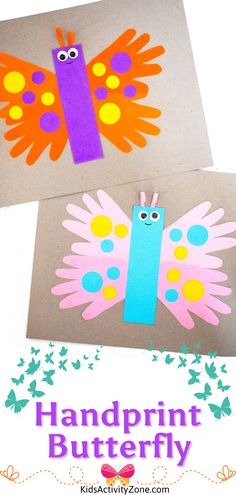 the butterfly craft is made with construction paper and glue