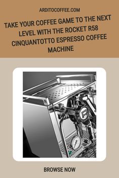 Elevate your espresso experience with the Rocket R58 Cinquantotto. Dual PID-controlled boilers ensure precise brewing, while the E61 group offers flawless extraction. The option to connect directly to a water line or use the internal tank adds convenience. As a First in Coffee affiliate, Ardito Coffee may earn a small commission from qualifying purchases at no additional cost to you. Next Level, Rocket, The Next