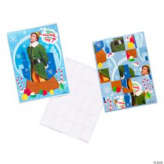 two christmas cards with the same image on them