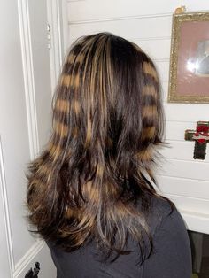 #raccoonhair #stripeyhair #butterflycut #y2k #racoonstripes #hair #dye Raccoon Highlights, Pigeon Hair, Funky Highlights, Raccoon Hair, Hair Dye Colours, Raccoon Tail, Calico Hair, Hair Stripes