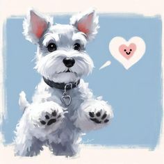 Scottish Terrier Puppy, Mixed Breed Puppies, Dog Portraits Art, Watercolor Dog Portrait, Animal Art Projects, Dog Cuts, Very Cute Dogs