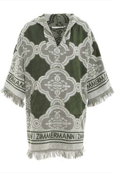 ZIMMERMANN Summer Swim 23 Great Neck New York, Hooded Robe, Cover Beachwear, Mini Dresses For Women, Jacquard Pattern, Jacquard Dress, Khaki Dress, Hooded Towel, Scarf Print