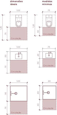 the measurements for a toilet and sink are shown in this diagram, which shows how to measure