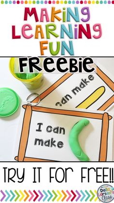 making learning fun freebie is an easy way to teach kids how to make it