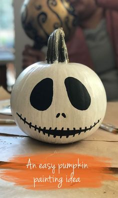 an easy pumpkin painting idea for halloween