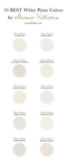 the best white paint colors by sheryln - williams, including neutrals and whites