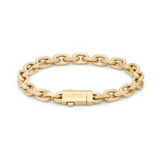 Metal Cuban Link Bracelet With Oval Links, Modern Bracelets With Solid Chain Link Construction, Modern Oval Link Chain Bracelet With Bracelet Strap, Modern Chain Bracelet With Oval Links, Modern Solid Link Chain Bracelet, Modern Solid Chain Link Bracelet, Modern Link Bracelets With Box Clasp, Modern Chain Bracelet With Rectangular Links And Box Clasp, Modern Oval Link Bracelets With Box Clasp