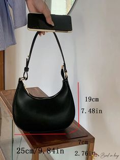 Bird in Bag - Minimalist Black Hobo Bag Black Satchel With Single Handle, Black Satchel With Single Handle For Everyday, Minimalist Black Hobo Bag For Office, Black Single Handle Satchel For Everyday Use, Black Single Handle Satchel For Everyday, Minimalist Black Everyday Baguette Bag, Minimalist Black Baguette Bag For Everyday, Everyday Black Bag With Single Handle, Black Shoulder Bag With Single Handle For Everyday Use