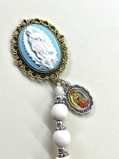 Handmade White Pocket Rosary Cameo Rosary Wooden Rosary - Etsy Vintage White Rosary As A Gift, White Crucifix Rosary With Miraculous Medal, White Spiritual Rosary With Miraculous Medal, Spiritual White Rosary With Miraculous Medal, Rosary Mysteries, Wooden Rosary, Pocket Rosary, Catholic Women, Rosary Prayer