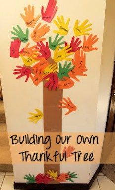 a sign that says building our own thank tree