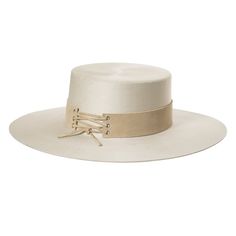 This luxurious bolero felt hat is adorned with a suede leather corset band and comes in a Bijou Van Ness hat box. 100% wool felt Brim measures 3.825 inches Luxury Short Brim Felt Hat For Rodeo, Luxury Felt Hat With Short Brim For Rodeo, Chic Fitted Boater Hat With Flat Crown, Elegant Fur Felt Hat Band For Rodeo, Luxury Fur Felt Hat For Kentucky Derby, Chic Fedora With Flat Crown For Formal Occasions, Chic Formal Fedora With Flat Crown, Luxury Adjustable Curved Brim Felt Hat, Luxury Adjustable Felt Hat With Curved Brim