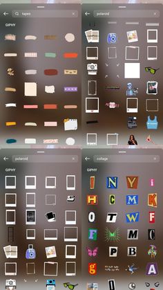 GIF for Instagram stories Collage Instagram Story, Cute Polaroid, Creative Instagram Names, Polaroid Collage, Instagram Code, Instagram Animation, Sticker Printable, Instagram Font