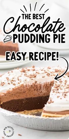 the best chocolate pudding pie is easy to make