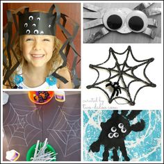 halloween crafts for kids to make with paper plates, spider webs and googly eyes