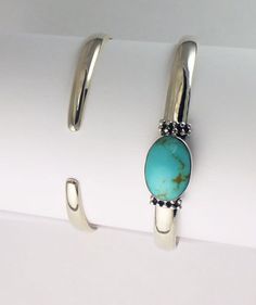 "Sterling Silver Cuff with Turquoise 6mm Cuff equal to fits 7.5 \" bracelet 12mm x 17mm Turquoise 2.25\" wide opening For small wrists or children Priced per piece" Handmade Turquoise Oval Cuff Bracelet, Oval Turquoise Cuff Bracelet As Gift, Turquoise Stone Bracelet, Sterling Silver Cuff, Silver Cuff, Stone Bracelet, Turquoise Stone, Turquoise Bracelet, Cuff