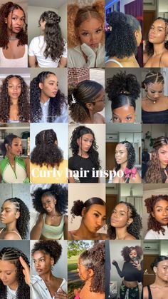 Haircut Styles For Curly Hair Natural, Cute Curly Work Hairstyles, Natural Curly Dyed Hair, Curly Hairstyles With No Gel, Hairstyles For C4 Hair, Cute Hair Styles For Home Coming, Natural Curly Styles For Black Women, Long 4a Hairstyles, Curly Hairstyles Images