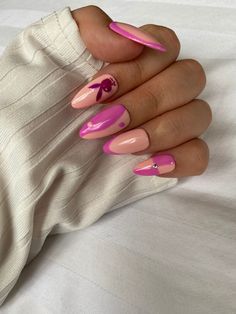 Pink YK2 Press on Nails Luxury Custom Made Nails Gel Press Etsy Yk2 Nails Long, Yk2 Nails, Nails Long Pink, Gel Nails Short