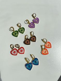 Vintage Golden Heart Aesthetic Earrings Set for Women Fashion,Y2K Earrings, Colorful heart ring, Love Heart Earrings, Aesthetic Earrings Gold Heart Aesthetic, Heart Earrings Aesthetic, Vintage 70s Aesthetic, Scream 1996, Y2k Earrings, Heart Aesthetic, Street Accessories, Heart Pendent, Aesthetic Earrings