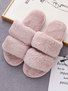 Women's Fuzzy Slippers Cross Band House Slippers Open Toe Pink-2 Vacation,Funky,Fashionable     Bedroom Slippers   Women Shoes, size features are:Bust: ,Length: ,Sleeve Length: Maternity Intimates, Formal Maternity Dress, Faux Fur Slippers, Fur Slippers, Short Dresses Casual, House Slippers, Dusty Pink, Open Toe, Faux Fur