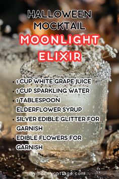 halloween cocktail recipe for moonlight elixir