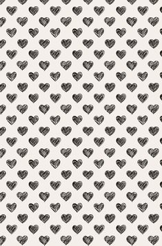 a black and white heart pattern with small hearts on the side, as if it were drawn