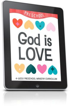 a tablet with the words god is love on it