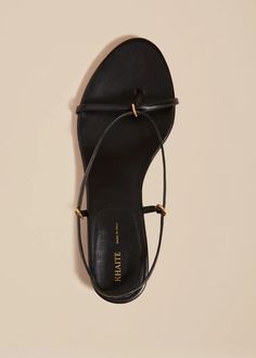 The Marion Strappy Flat Sandal in Black Leather– KHAITE Strappy Sandals Flat, Strappy Flats, Aesthetic Shoes, Mode Inspo, Crazy Shoes