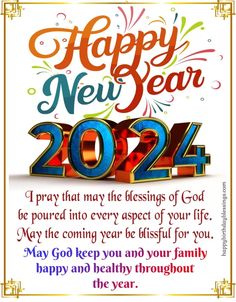 a happy new year card with fireworks and the words,'happy new year 2012 '