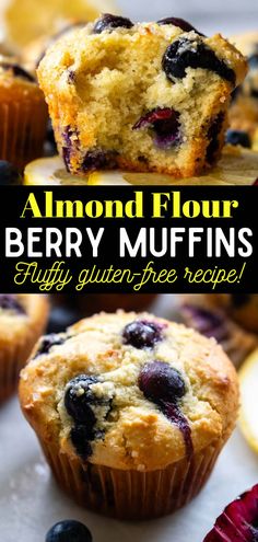 blueberry muffins with the title above it