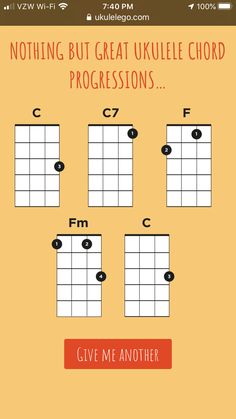 the ukulele guitar chords app on an iphone