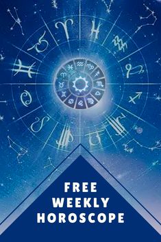 the astro wheel with zodiac signs on it and text free weekly horoscope