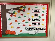 fall in love with coping skills bulletin board