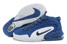 Nike Air Max Penny Hardaway 1 DarkBlue/White Basketball shoes Sporty Outfits Nike, Nike Gym Shoes, Adidas Basketball Shoes, Mens Spring Fashion, Nike Shoes Outlet, Mens Nike Air