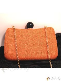 Bird in Bag - Fashionable Orange Womens Evening Wear Womens Evening Wear, Orange Details, Minimalist Pattern, Chain Bag, Style Minimalist, Bird In Bag, Mini Fashion, Chain Bags, Hobo Bag