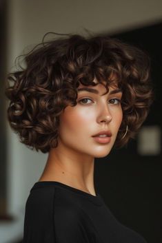 #beauty #80 #hairstyle  Follow & See more post collection in my pin bio, Thank You. Read more inspo & article at 0ur website. Bold Curly Haircuts, Medium Curly Bob, 40s Hairstyles, New Hair Look, Grey Hair Inspiration, Old Family Photos, Hair Scarf Styles, Wavy Haircuts