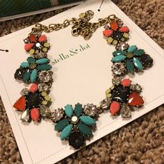 Gently Worn... Getting Rid Of My Stock When I Was A Stylist!! Very Pretty Piece!! Comes With Original Box!! Dot Jewelry, Stella And Dot, Blue Orange, Womens Jewelry Necklace, Original Box, Color Blue, Jewelry Necklaces, Dots, Necklaces