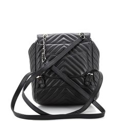 Elevate your style with the Chanel Urban Spirit Backpack Chevron Leather Small. Crafted with luxurious calfskin leather in a timeless chevron pattern, this backpack exudes sophistication and modernity. The compact size makes it perfect for on-the-go lifestyles, while the adjustable leather straps ensure comfort and versatility.Featuring the iconic interlocking CC logo on the front pocket, this backpack is a true statement piece that effortlessly combines fashion and function. The spacious interi Luxury Quilted Backpack For Travel, Luxury Quilted Travel Backpack, Quilted Leather Backpack For Everyday Use, Luxury Black Leather Backpack With Zipper Closure, Chanel Urban Spirit Backpack, Luxury Backpack With Gold-tone Hardware, Elegant Black Backpack With Gold-tone Hardware, Luxury Leather Backpack With Zipper Pocket For On-the-go, Chevron Pattern