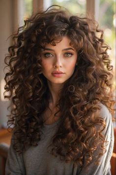 Layered Curly Hair, Beautiful Curly Hair, Female Character, Hair Curly, Curly Hair Cuts, Short Curly Hair, Long Curly Hair, Long Curly