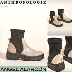 *New In Box/Top Rated/Rare Find *Anthropologie.Com 2021' Fall-Winter Exclusive $350 *Limited Edition Alder Neo Boots *Very High Quality/Contruction Anthropologie Ngel Alarcn Alder Luxe Leather Neo Chelsea Boots Size 9.5- Fits True To Size & Most Widths -Combining The Durability Of Our Finest Leather With The Stretchy Comfort Of A Neoprene Sock, These Pull-On, Chelsea Style Boots Are Sleek, Super Comfortable, On Trend, & Sure To Be A Favorite For Winter Outfitting -Luxury Spanish Label Owner & De Anthropologie Boots, Kitten Heel Ankle Boots, Taupe Heels, Studded Jeans, Anthropologie Shoes, Box Top, Shearling Boots, Zipper Boots, Style Boots