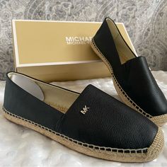 Questions? Leave A Comment Below! Michael Kors Espadrilles, Michael Kors Slip On, Espadrille Flats, Slip On Espadrilles, Casual School Outfits, Mk Logo, Flat Espadrilles, Michael Kors Shoes, Christmas Wishlist