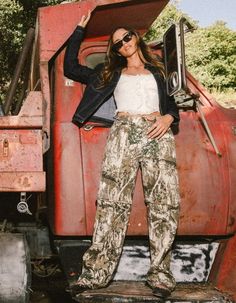 WEST OF MELROSE Camo Womens Pants - CAMO | Tillys Baggy Camo Pants Outfit, Fall Thrifting, Womens Camo Pants, Pants To Shorts, Camo Pants Outfit, Overalls Boys, Chino Pants Women, Wwe T Shirts, Womens Camo