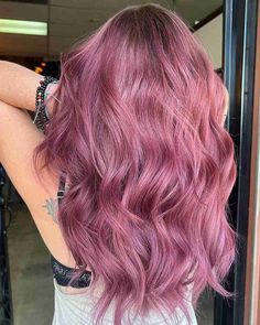 57 Hottest Pink Hair Color Ideas - From Pastels to Neons Pink Hair With Brown Roots, Pink Hair With Dark Roots, Hair With Brown Roots, Hair With Dark Roots, Pink Hair Color Ideas, Long Pink Hair, Pink Hair Color, Hot Pink Hair, Galaxy Hair