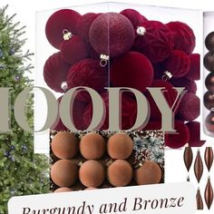 Jessa on Instagram: "Moody burgundy and bronze? Yes please. There is SO MUCH inspo out there for this color combo! This could be such a stunning look! Deep moody colors are very easy to achieve with flocked ornaments and velvets! What do you think?" Maroon Christmas, Flocked Ornaments, Moody Colors, Yes Please, Color Combo, Flocking, Color Combos, Christmas Ideas, You Think