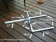 the diagram shows how to install an outdoor shower hose for your deck or patio area