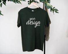 Customizable Green T-shirt With Sublimation Print, Customizable Green Crew Neck T-shirt, Customizable Green Short Sleeve T-shirt, Boho Tshirt, Boho Tshirts, Tee Mockup, Ecommerce Shop, Styled Stock Photos, Tshirt Mockup