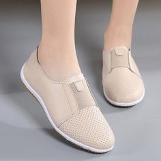 Brand Name: PARUSMOccasion: CasualFlats Type: LoafersSeason: Spring/AutumnUpper Material: Split LeatherToe Shape: Round ToeOutsole Material: RubberClosure Type: Slip-OnFit: Fits true to size, take your normal sizeInsole Material: PUFashion Element: ShallowPattern Type: SolidModel Number: 2036 Women Moccasins, Flat Sneakers Women, Leather Shoes Women Flats, Moccasins Women, All Black Shoes, White Shoes Women, White Sneakers Women, Womens Summer Shoes, Slip On Loafers